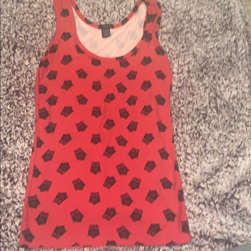 Rue 21 super soft red owl tank